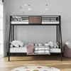 Lycvki Twin Over Full Metal Frame Bunk Beds with Safety Guardrail and 2 Ladder, No Box Spring Needed - 2 of 4