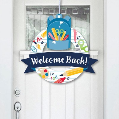 Big Dot of Happiness Back to School - Outdoor First Day of School Classroom Decor - Front Door Wreath