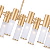 CWI Lighting Pipes 12 Light Island/Pool Table Chandelier With Sun Gold Finish - 4 of 4