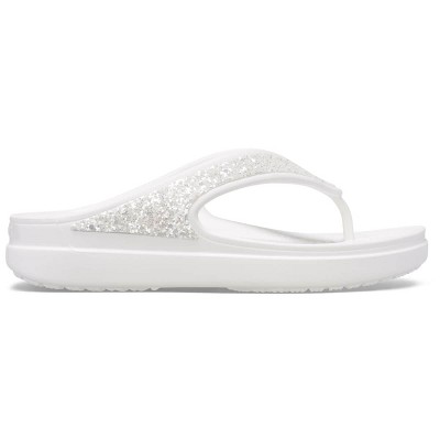 Crocs Women's Sloane Glitter Flip Flops Wedge Sandals