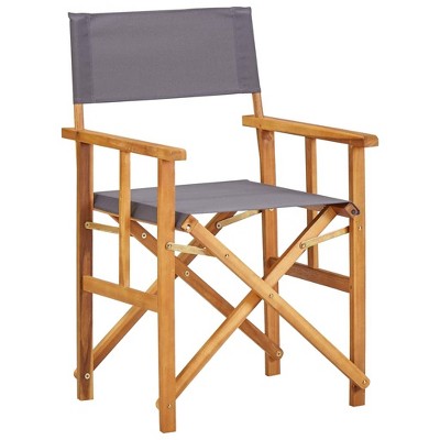 vidaXL Director's Chair - Solid Acacia Wood - Weather-Resistant - Folding Design