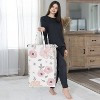 Sweet Jojo Designs Girl Foldable Laundry Hamper with Handles Watercolor Floral Pink and Grey - 4 of 4