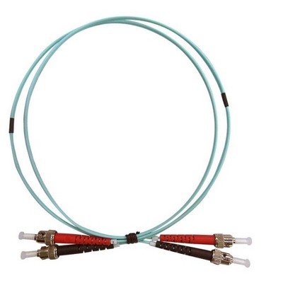 Monoprice OM4 Fiber Optic Cable - 1 Meter, ST/UPC-ST/UPC, Multi Mode, Duplex, 50/125 micrometer Type, 2.0mm, OFNR
