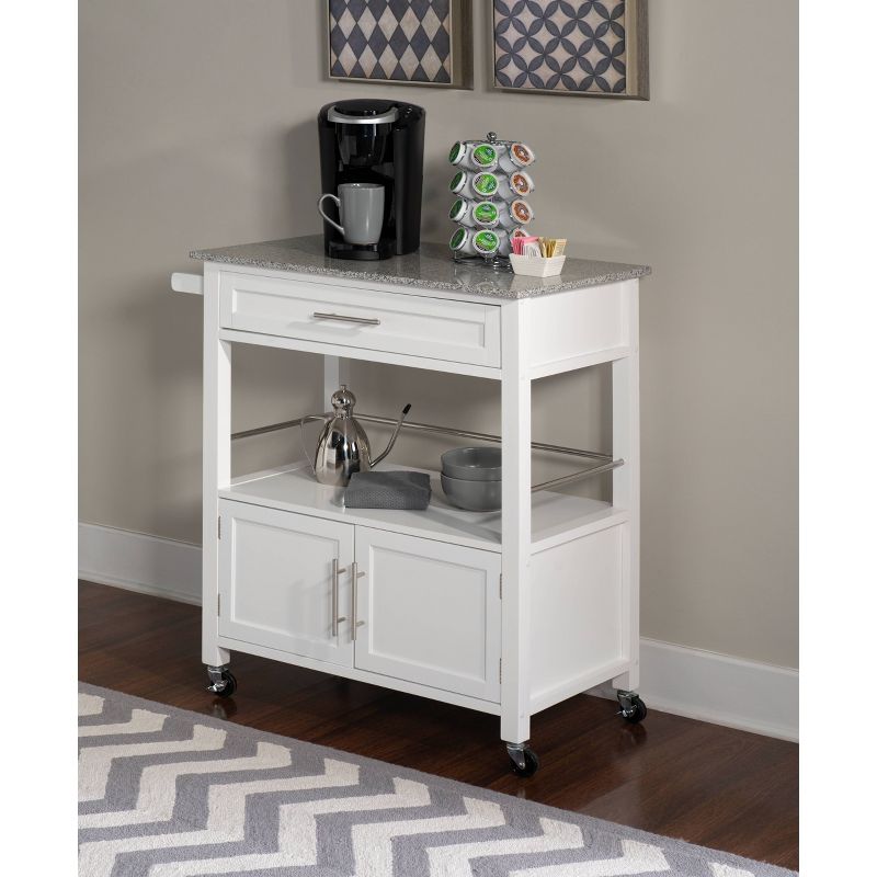 Cameron Kitchen Cart with Granite Top - Linon, 3 of 15