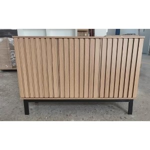 Sideboard Buffet Cabinet with Storage, Wooden Storage Cabinet with Fluted Doors and Adjustable Shelf, Coffee Bar for Kitchen, Dining Room, Living Room - 1 of 1