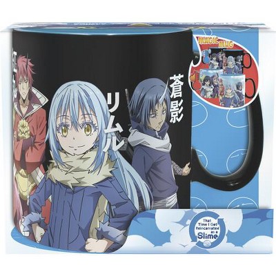 Black Ceramic Heat Change Mug with Anime Characters, 16 Oz