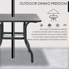 Kozyard Outdoor Patio Dining Table 35.4"x35.4" Woodgrain-Look Frame Powder Coated Table with Umbrella Hole for Backyard Patio Dining (Gray) - 4 of 4