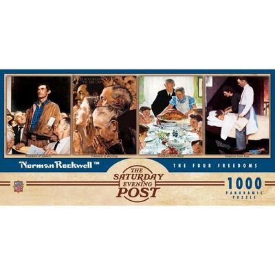 MasterPieces Norman Rockwell - The Four Freedoms 1000pc Panoramic Puzzle