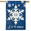 Briarwood Lane Burlap House Flag 40x28 For Outdoor Let It Snow Winter Applique For Winter House Flag - 2 of 4