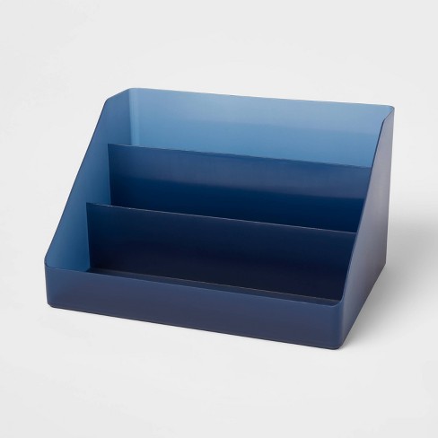 Desk Organizer Latitude Run Color: Blue, Size: 4 H x 7.6 W x 4 D