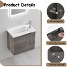 Vynxaria 22-Inch Floating Bathroom Vanity with Sink, Soft Close Door, Perfect for Small Bathrooms, 22x13 Space-Saving Design - 4 of 4