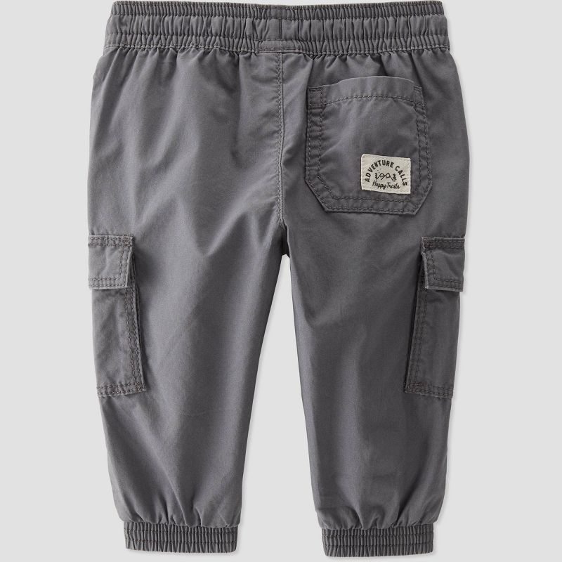 Little Planet by Carter’s Organic Baby Boys' Cargo Pants - Gray, 2 of 4