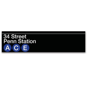Courtside Market 34 Street Penn Station 6x24 Wooden Artboard Décor - 1 of 2
