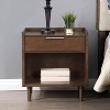 Comfort Pointe Urbana Nightstand Walnut: Bedside Table with Storage, MDF, No Assembly Required - 2 of 4