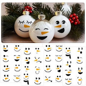 Wrapables Snowman Face Stickers for Crafts, Christmas Decoration for Windows, Refrigerators, Water Bottles, Cups - 1 of 4