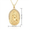 Gold Plated Necklace - Virgin Mary Pendant, 18K Gold Plated, Cubic Zirconia Embellishment, Religious Style, Presented in Luxury Gift Box - 2 of 3