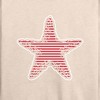 Women's - Instant Message - Nautical Striped Starfish Lightweight French Terry Wide Neck Long Sleeve Shirt - 2 of 4