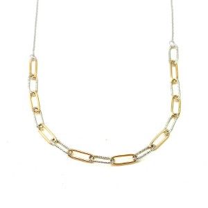 Chunky Paperclip Chain Necklace by Lotus Stone Jewelry - 1 of 4