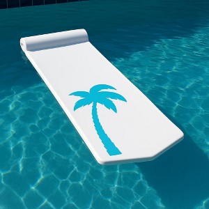 California Sun Luxury Vinyl-Dipped Pool Float with Built-in Pillow – Soft Closed-Cell Foam Lounger for Adults, Unsinkable Water Mat - 1 of 4