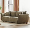 3+3 Seater Linen Combo Sofa with 4 Pillows & Durable Wooden Frame (Neutral Aesthetic) - 4 of 4