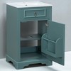 20" Bathroom Vanity with Ceramic Sink, Free-Standing Vanity Cabinet with Soft-Close Door, Adjustable Shelf - 4 of 4