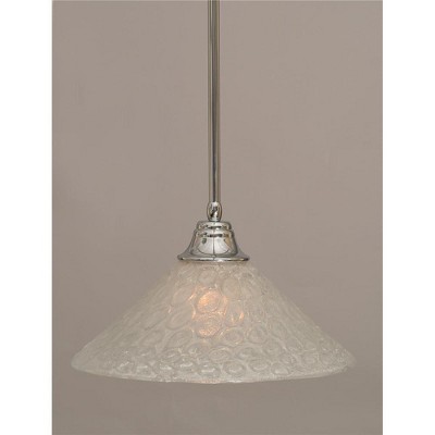 Toltec Lighting Any 1 - Light Pendant in  Chrome with 16" Italian Bubble Shade