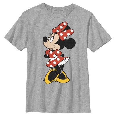 Boy's Disney Traditional Minnie T-shirt - Athletic Heather - Small : Target