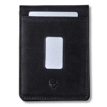 DONBOLSO Slim Leather Bifold Wallet Leather Minimalist Wallet for Men, Vintage Black