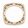 Black Bow Jewelry Stackable 14K Rose Gold Plated Silver Square Wheat Band - image 2 of 4