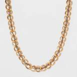 Chunky and Delicate Woven Chain Necklace - Universal Thread™ Gold
