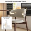 Set of 2 Mid-Century Modern Dining Chairs with Ergonomic Backrest, Solid Wood Frame & Easy-Clean Leather - 4 of 4