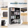 Lirago 48 Inch Bookshelf 4 Tier Bookcase for Bedroom Office and Living Room Modern Wide Shelf Large Capacity - 2 of 4
