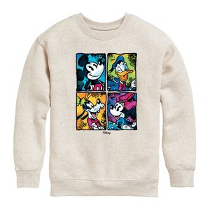 Boys' - Disney - Mickey Friends Urban Graphic Long Sleeve Fleece Sweatshirt - 1 of 3