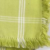TAG Solid Green with White Border Stripe Cotton Machine Washable Napkin Set of 4  Citron - 2 of 2