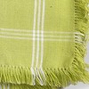 TAG Solid Green with White Border Stripe Cotton Machine Washable Napkin Set of 4  Citron - image 2 of 2