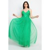 I AM A FASHION JUNKY Glittered Straps Mesh Tulle Maxi Dress - 2 of 3