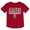 NCAA Wisconsin Badgers Girls' Foil T-Shirt - 2 of 3