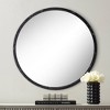 Possini Euro Design Possini Euro Harriet 34" Wide Black Faux Marble Round Wall Mirror - 2 of 4