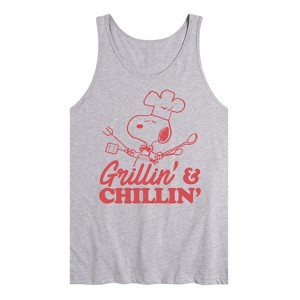 Men's - Peanuts - Grillin And Chillin Graphic Tank Top - 1 of 3