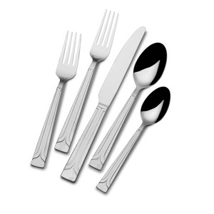 Gourmet Basics by Mikasa 20pc Emory Flatware Set: 18/0 Stainless Steel, Dishwasher-Safe, Service for 4, Traditional Style - 1 of 4