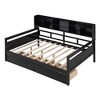 NicBex Twin Size Wooden Daybed, Modern Sofa Bed Frame with 2 Storage Drawers and Bedside Shelves for Boy and Girl - 4 of 4