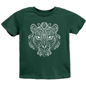 Tiger Face Mandala - Youth Short Sleeve Graphic T-Shirt - 1 of 4