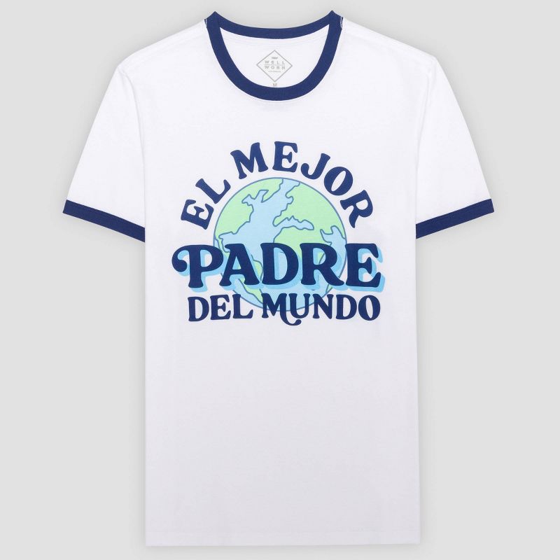 Men&#39;s El Mejor Padre Short Sleeve Graphic T-Shirt - White, 1 of 4