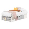HomeStock Flexible Platform Bed with Storage and Baskets, Twin, Pure White - 3 of 4