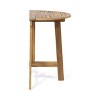 Outdoor Half-Round Folding Acacia Wood Bistro Table, Natural - 2 of 4