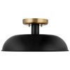 Nuvo Lighting Colony 1 - Light Flush Mount in  Matte Black/Burnished Brass - 2 of 4