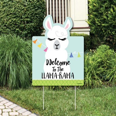 Big Dot of Happiness Whole Llama Fun - Party Decorations - Llama Fiesta Baby Shower or Birthday Party Welcome Yard Sign