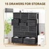 15 Drawers Dresser for Bedroom, Tall Dressers & Chest of Drawers with Storage Organizer&Sturdy Metal Frame&Easy Pull Handle for Hallway, Entryway - 4 of 4