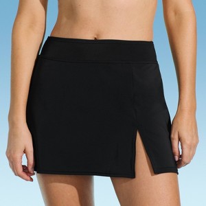 Lands' End Women's UPF 50 Tummy Control Swim Skirt - 1 of 4