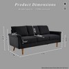 XIZZI 3 Seater Sofa Couch with Deep Seats, Modern Upholstered Sofa with Armrests, Comfy Couches for Living Room, Bedroom and Office - 2 of 4